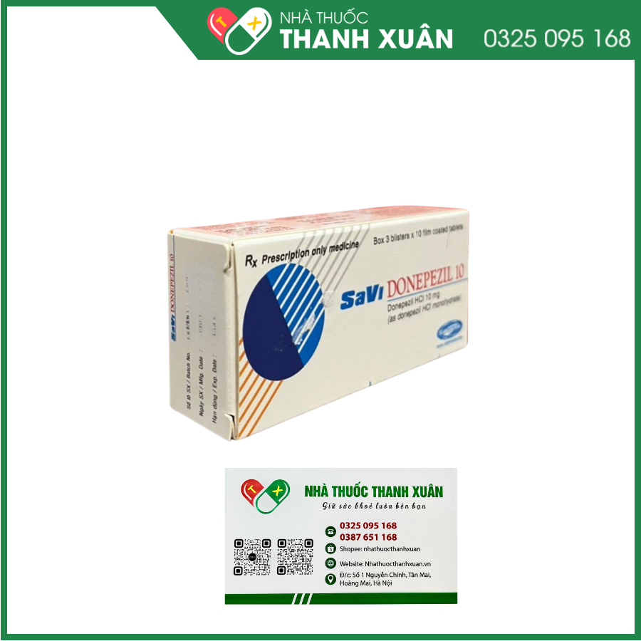 Savi Donepezil 10 điều trị triệu chứng sa sút trí tuệ